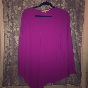 RACHEL ROY 2x PURPLE BLOUSE WITH FRONT TIE KNOT